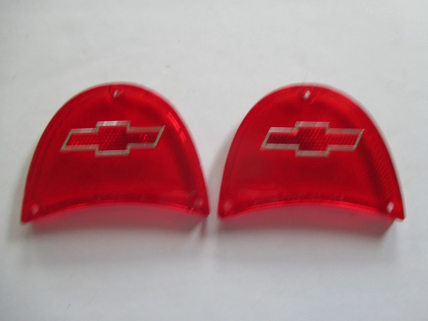 1957 Chevrolet Tail Light Lenses With Chrome Bowtie