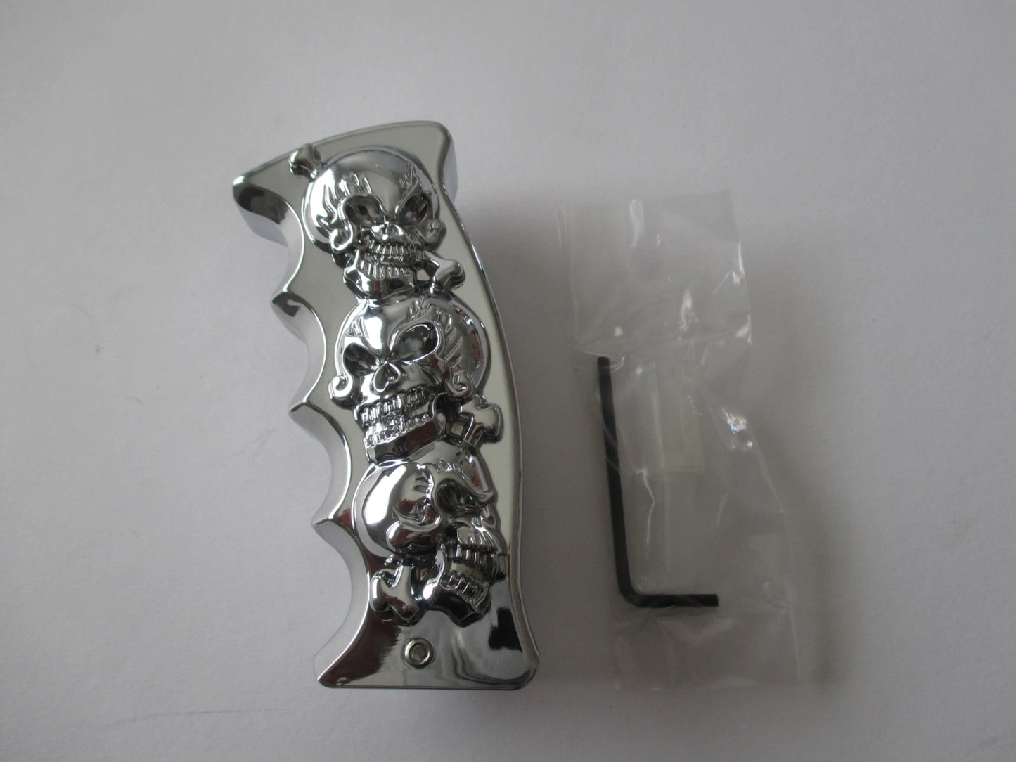 Chrome Skull Pistol Grip Gear Shift Knob