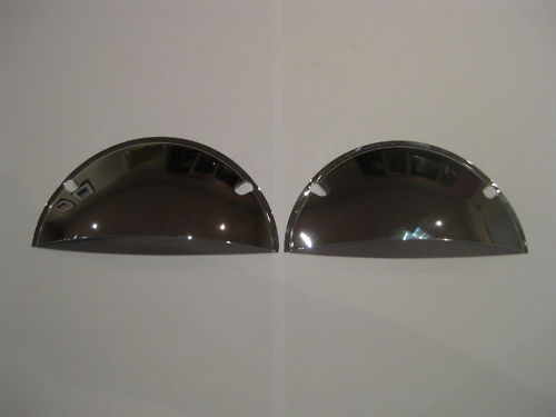 5 3/4" Stainless Half Moon Headlight Covers