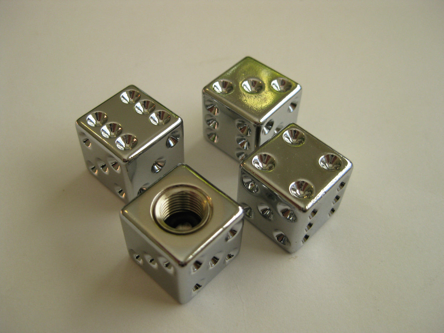 Chrome Dice Valve Caps