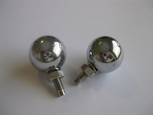 Large Chrome 8 Ball Number Plate Bolts