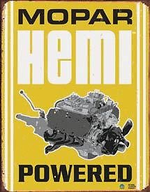 Mopar Hemi Powered Tin Sign