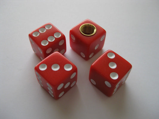 Red Dice Valve Caps