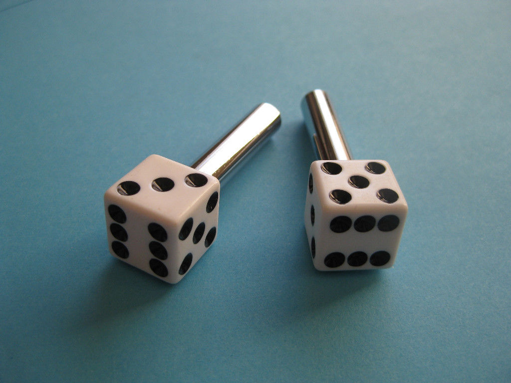 White Dice Door Lock Knobs