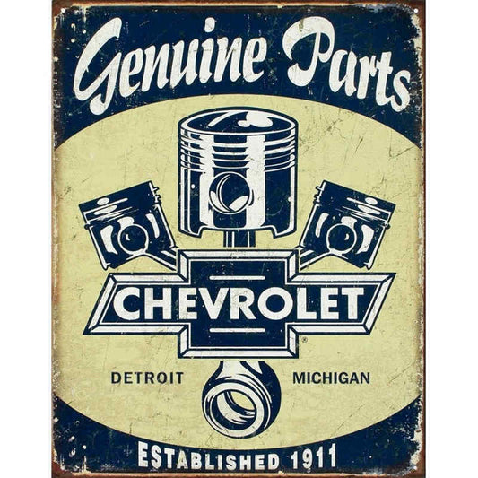 Genuine Chevy Parts Tin Sign