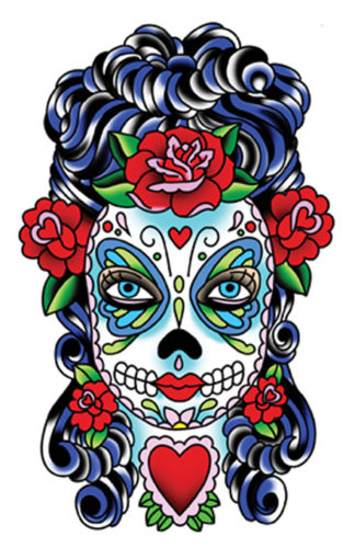 Butterfly Eyes Skull Sticker
