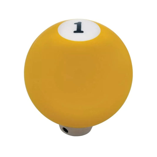 Number 1 Yellow Pool Ball Gear Shift Knob