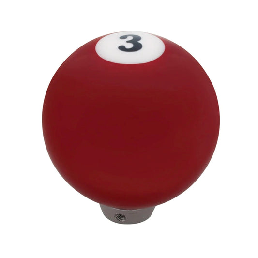Red Number 3 Pool Ball Gear Shift Knob