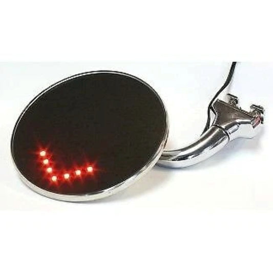 4" Convex Peep Mirror with LED Turn Signal Arrow