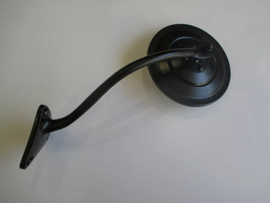 5" Black Guard or Door Mount Mirror Right Side