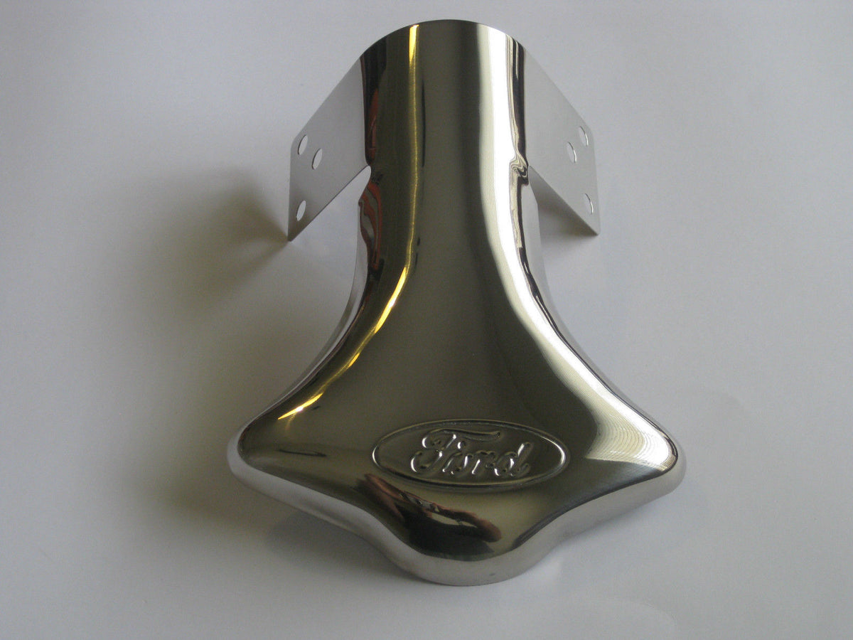 STAINLESS EXHAUST DEFLECTOR FORD LOGO HOTROD RATROD XK XL XM XP XR CUSTOMLINE0