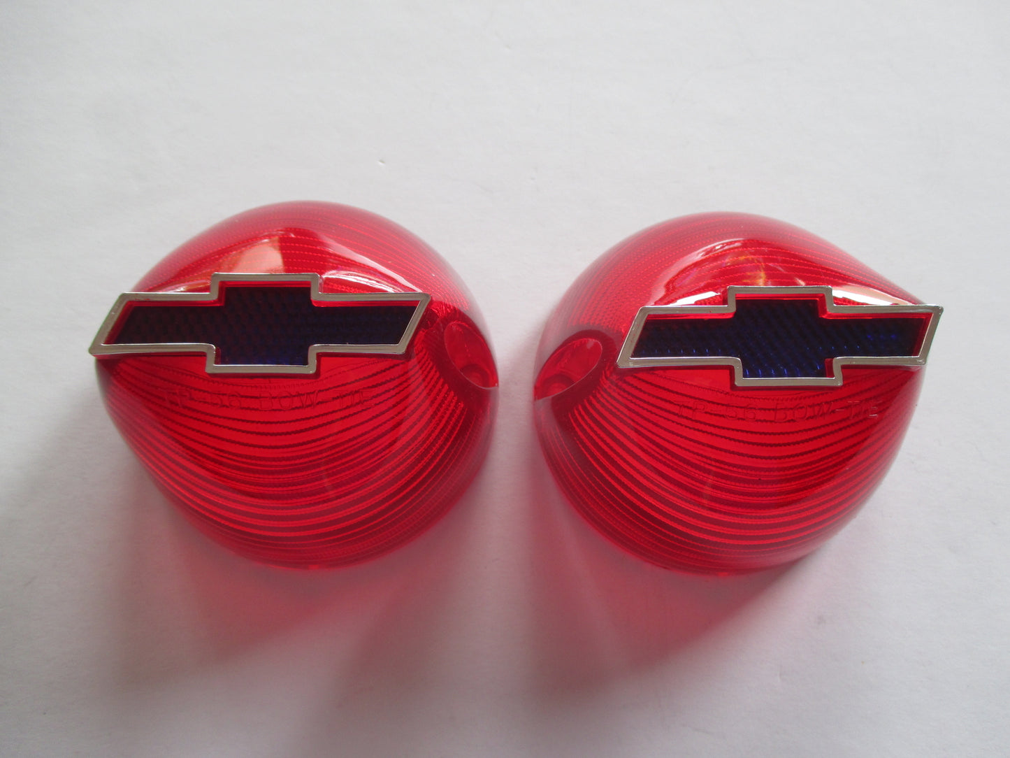 1956 56 CHEV TAIL LIGHT LENSES WITH BLUE BOWTIE NEW CHEVY CHEVROLET0