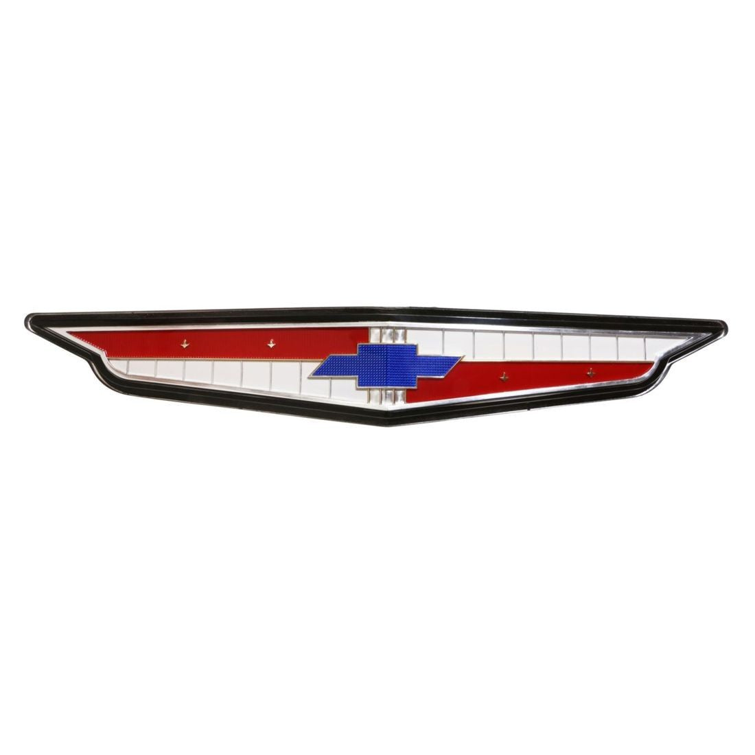 61 Chev 6 cyl. Grill Badge Insert New 1961 Belair Impala Biscayne Front Emblem0