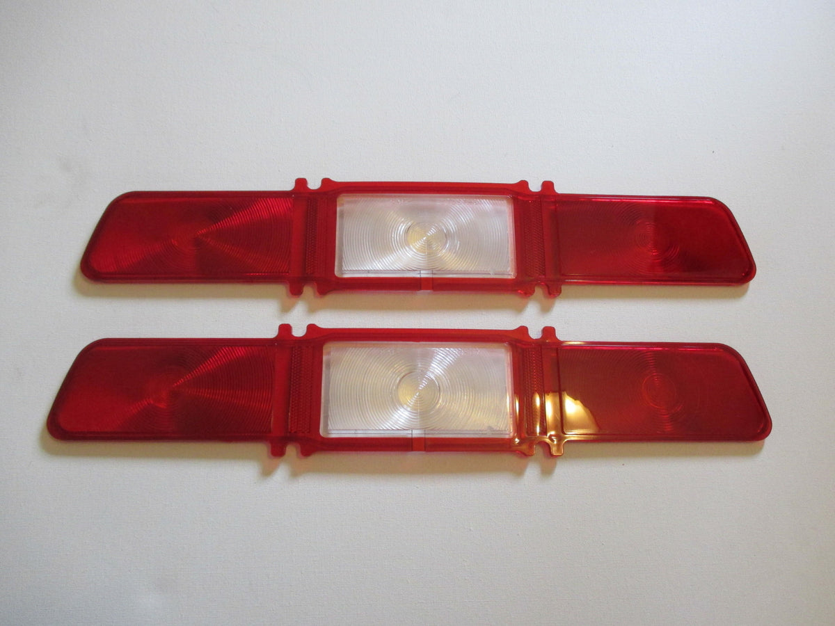 67 CHEV IMPALA RED AND CLEAR TAIL LIGHT LENSES NEW 1967 CHEVROLET PAIR BELAIR0