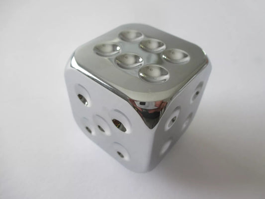 Chrome Dice Gear Shifter Knob 50 mm