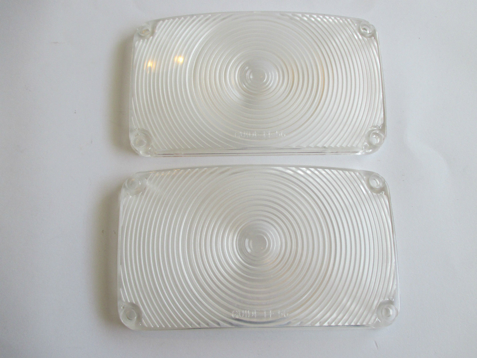 Pair Of Amber Parking Lamp Lenses For 1956 Chevy – USA Made, Crazylights Brand