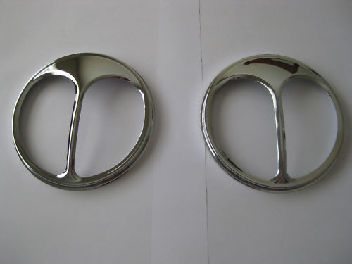 7" Chrome Cats Eye Headlight Covers