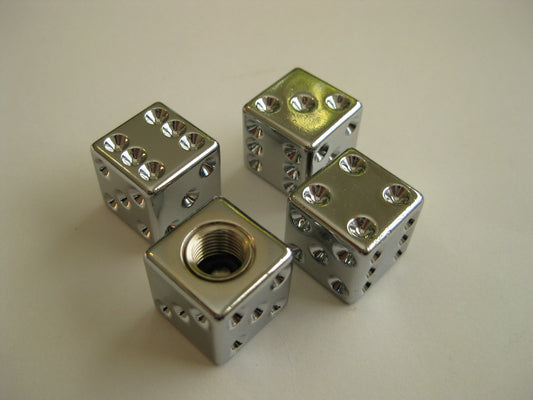 Chrome Dice Valve Caps
