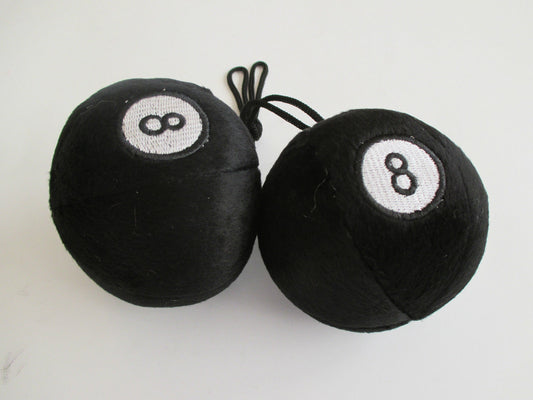 Fuzzy Black 8 Ball