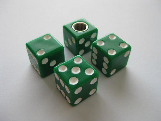 Green Dice Valve Caps