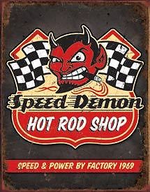 Spped Demon Tin Sign