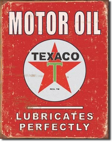 Texaco Motor Oil Tin Sign