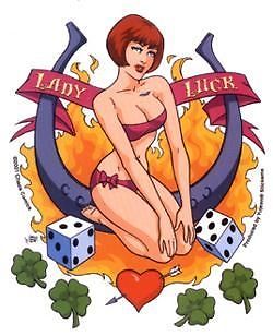 Lady Luck Girl Sticker