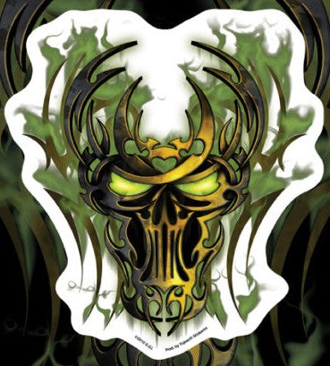 Green Skull Sticker