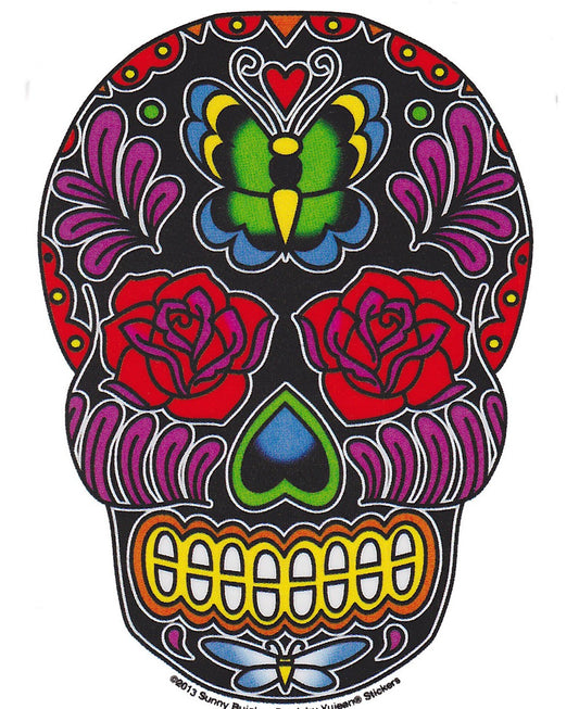 Butterfly Sugar Skull Sticker