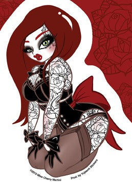 Cherry Martini Redhead Sticker