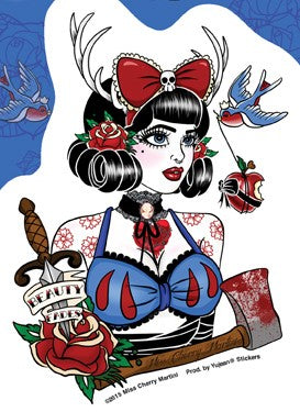 Cherry Martini Snow Sticker